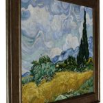 Pole pszenicy z cyprysami, kopia obrazu według Vincenta van Gogha. Pracownia Temper.